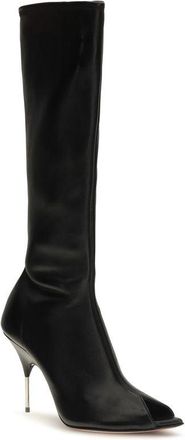 Amina Muaddi Bruna High Heel Boot - Black