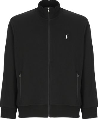 Polo Ralph Lauren Black High Collar Zip Pocket Sweatshirt