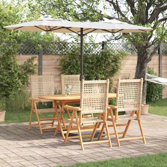 vidaXL Conjunto De Comedor De Jard&iacute;n 5 Pcs Beige Vidaxl