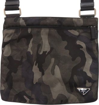 Prada Camouflage Khaki Tessuto Shoulder Bag (Pre-Owned)