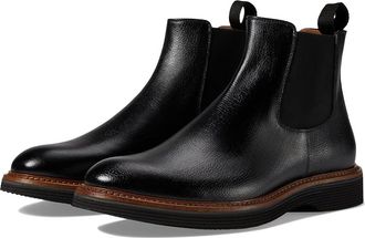Johnston & Murphy Jenson Chelsea Boot Mens Shoes Black Tumbled Calfskin : 8.5 M, Leather
