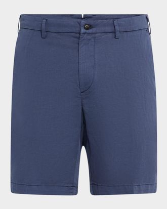 Peter Millar Mens Somerset Flat-Front Shorts