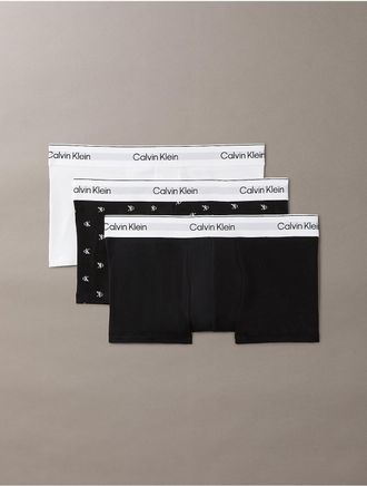 Calvin Klein Mens Icon Cotton Stretch 3-Pack Low Rise Trunk - Multi - XL