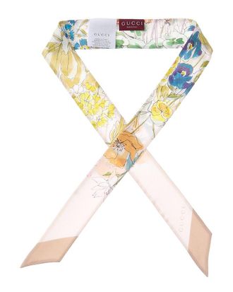 Gucci GG Printed Silk Neckbow