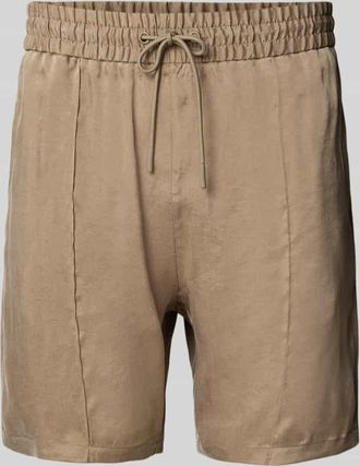 HUGO BOSS Regular Fit Shorts mit fixierten B&uuml;gelfalten Modell Ravis in Hellbraun, Gr&ouml;&szlig;e XL