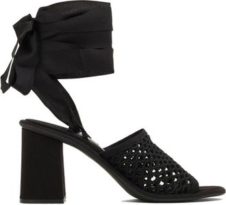 Miu Miu Macrame Sandalen - Dames - Sandalen met hakken - Zwart - 36 1/2 EU - Schoenen