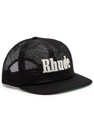 Rhude Rhude Logo-embroidered Mesh cap - Black And White - One Size