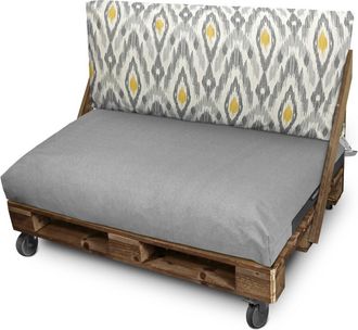 Happers Happers - Coj&iacute;n Para Palets Respaldo 120x45x25 &Eacute;tnico Mostaza/gris Naylim