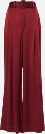 Zimmermann Pleated silk wide-leg pants