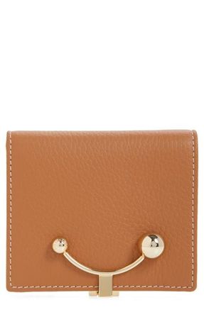 Strathberry Crescent Leather Bifold Wallet in Tan - Vanilla Stitch at Nordstrom