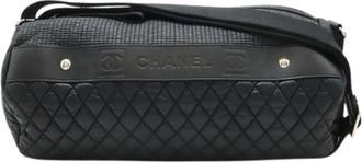 Chanel Pre-owned Nylon Coco Mark Schoudertas - Dames - Vintage Schoudertas - Zwart - ONE Size - Nylon - Vintage