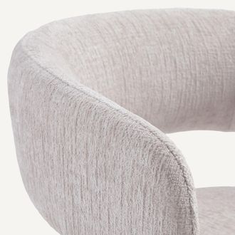 AM.PM Fluwelen draaifauteuil met walnootfineer onderstel, JESPER