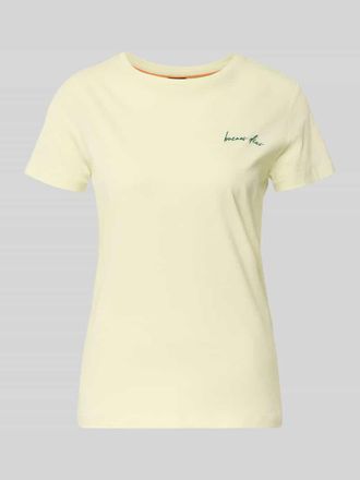 Boss Orange by Hugo Boss BOSS Orange Regular Fit T-Shirt aus reiner Baumwolle Modell C-Elove_4 in Hellgelb, Gr&ouml;&szlig;e XL