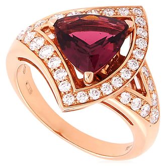 Bulgari Divas Dream Openwork 18 Kt Rose Gold Ring, Size 56