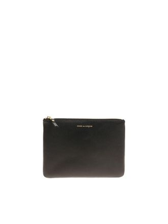 Comme Des Gar&ccedil;ons Smooth leather clutch