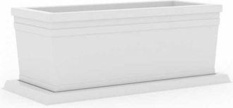 Monacis Maceta Lisa De 80 Cm Blanca En Pol&iacute;mero Monacis - 80x40x34 Cm De Alto