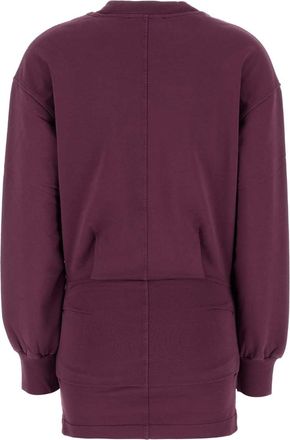 The Attico Womens Plum Stretch Cotton Mini Dress Burgundy Abiti