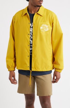 Brixton x Goodyear Slick Windbreaker in Nugget Gold at Nordstrom, Size Xx-Large