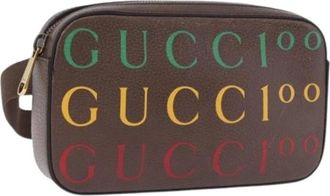 Gucci Pre-owned Waist Bag - Dames - Vintage Schoudertas - Bruin - ONE Size - Leer - Vintage