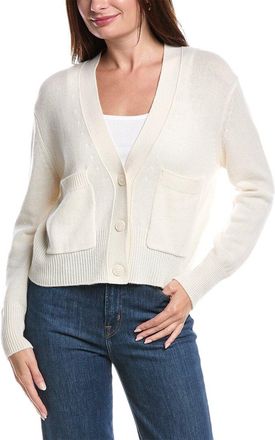 Forté Cashmere Pocket V-Neck Cashmere Cardigan
