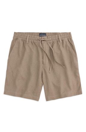 Mack Weldon Linen Blend Drawstring Shorts in Desert Taupe at Nordstrom, Size Xx-Large