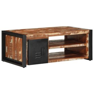Berkfield Home Coffee Table Multicolour 90x50x36 cm Solid Wood Reclaimed | Size: 90 x 50 x 36 cm