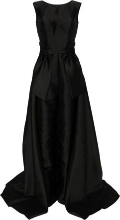 Saiid Kobeisy Mikado classic jumpsuit with detachable overskirt - women - Polyester - 40 - Black