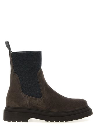 Brunello Cucinelli Monile Ankle Boots Boots And Ankle Boots Brown