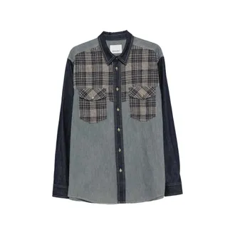 Isabel Marant Check-panelled Denim Shirt