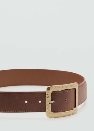 Mango Cintura fibbia quadrata marrone - Donna - XL - MANGO