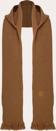 Ferragamo Women Knitted hood with scarf Beige