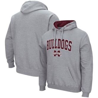 Colosseum Mens Colosseum Heather Gray Mississippi State Bulldogs Arch & Logo 3.0 Pullover Hoodie at Nordstrom, Size Xx-Large