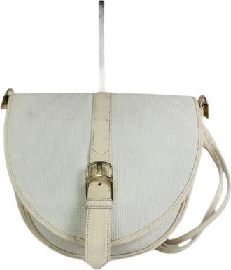 Saint Laurent Pre-owned Vintage Cross Body Bag - Dames - Vintage Schoudertas - Wit - ONE Size - Leer - Vintage