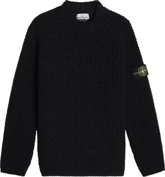 Stone Island Presidents Wool Sweater Black 7915502D5-V0029