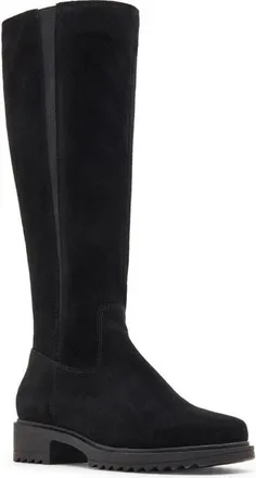 Blondo Ciana Waterproof Knee High Riding Boot in Black Suede at Nordstrom, Size 7.5