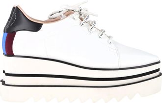 Stella McCartney Stella McCartney Pre-owned Womens Elyse Platform Sneakers in White Faux Leather - Ecru - Size EU 37