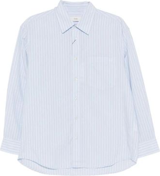 Dunst Gestreepte Overhemd - Dames - Overhemden - Blauw - L - Overhemden