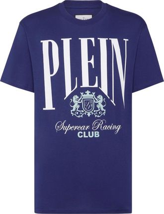 Philipp Plein Jersey T-shirt Ronde Hals SS Cars Racing - Heren - T-shirts - Blauw - 4XL - Katoen - Tops