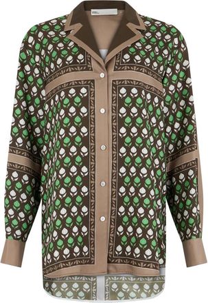 Tory Burch Zijden Top - Dames - Overhemden - Veelkleurig - M - Overhemden