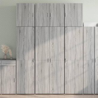 Berkfield Home Highboard Grey Sonoma 80x42.5x249 cm Engineered Wood