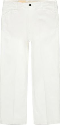 Fortela Ben Heavy Cotton Gabardine Chino Pants in White at Nordstrom, Size 35 Eu