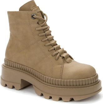 Betsy Warme beige enkellaarsjes voor vrouwen - Dames - Veterlaarzen - Beige - 36 EU - Wol - Schoenen