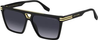Marc Jacobs Zwart/Grijs Getinte Zonnebril - Heren - Zonnebrillen - Zwart - 58 MM - Accessoires