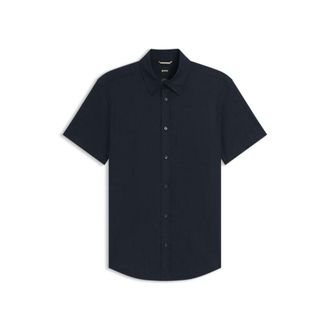 BOSS Slim-fit shirt in stretch linen