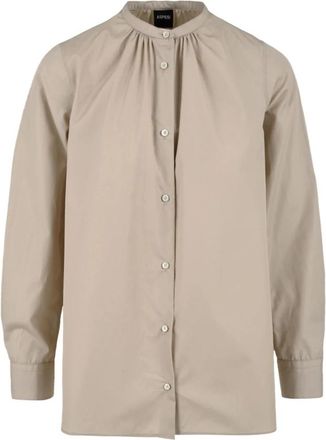 Aspesi Damesblouse - Dames - Overhemden - Beige - M - Katoen - Overhemden