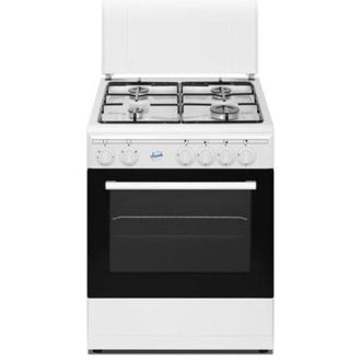 Ducati SD664WE Cucina a Gas libera installazione 4 Fuochi con Forno e Grill elettrico 56 Litri 4 Funzioni 60x60 cm Bianco