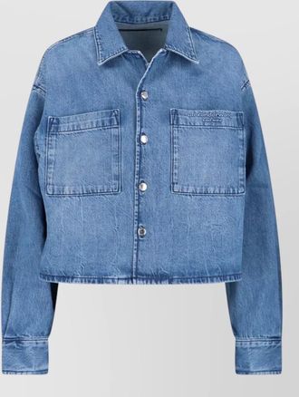 Alexander Wang denim cropped shirt jacket