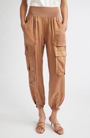 Cinq &agrave; Sept Raven Cargo Parachute Pants in Brown Sandstone at Nordstrom Rack, Size Small
