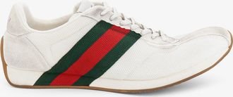 Gucci Sneakers Tempo in mesh e suede con effetto vintage - GUCCI - gender_Man
