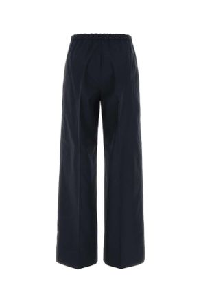Moncler Womens Midnight Blue Cotton Pant 742 Exterior: Pantaloni